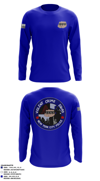 Violent crime squad 63022699 Long Sleeve Performance Shirt - 3