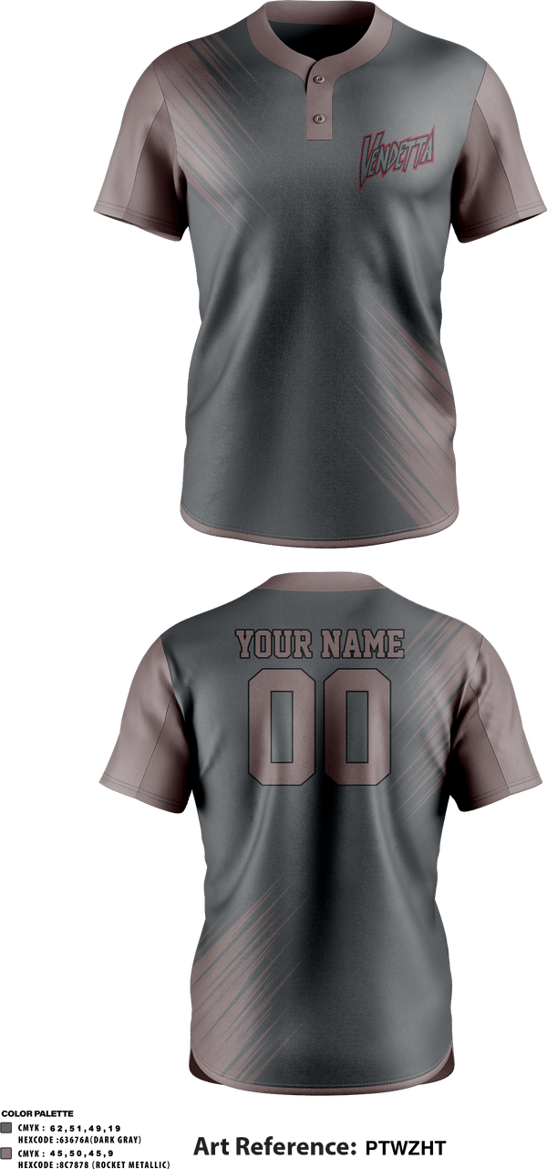 Two Button Softball Jersey, Vendetta Brimhall, Softball, Teamtime, Team time, sublimation, custom sports apparel, team uniforms, spirit wear, spiritwear, sports uniforms, custom shirts, team store, custom team store, fundraiser sports, apparel fundraiser
