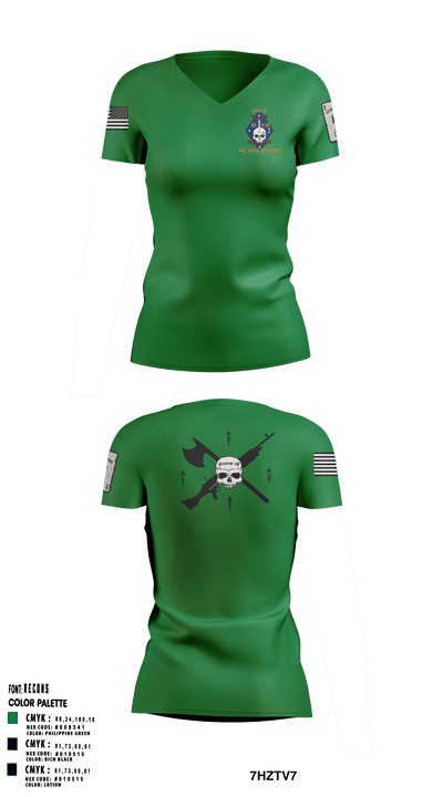Gunfighters 67684363 Women's Short Sleeve V-neck Shirt - 1