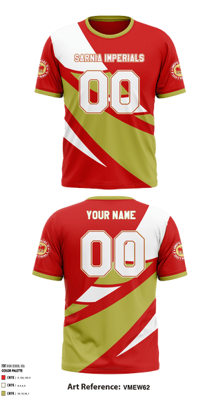 Short Sleeve Performance Shirt, Sarnia Imperials, Football, Teamtime, Team time, sublimation, custom sports apparel, team uniforms, spirit wear, spiritwear, sports uniforms, custom shirts, team store, custom team store, fundraiser sports, apparel fundraiser