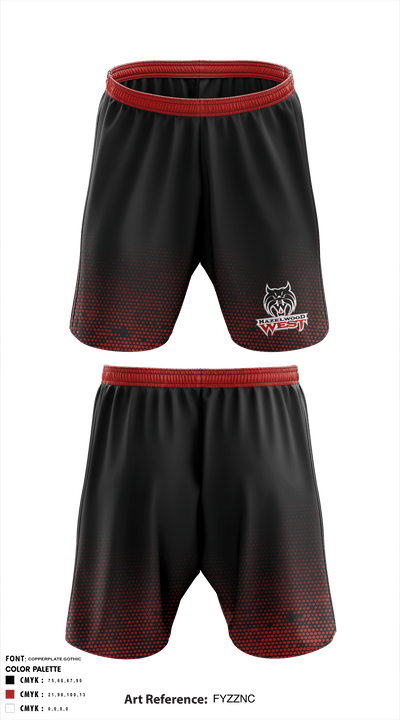 Hazelwood West High School Swimming 9230295 Athletic Shorts With Pockets - 1