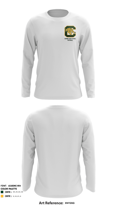 Conway High School Football 2543740 Long Sleeve Performance Shirt - 2