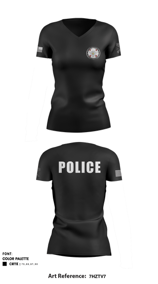 Women's Short Sleeve Vneck Shirt, Bay Minette Police Department, Police, Teamtime, Team time, sublimation, custom sports apparel, team uniforms, spirit wear, spiritwear, sports uniforms, custom shirts, team store, custom team store, fundraiser sports, apparel fundraiser