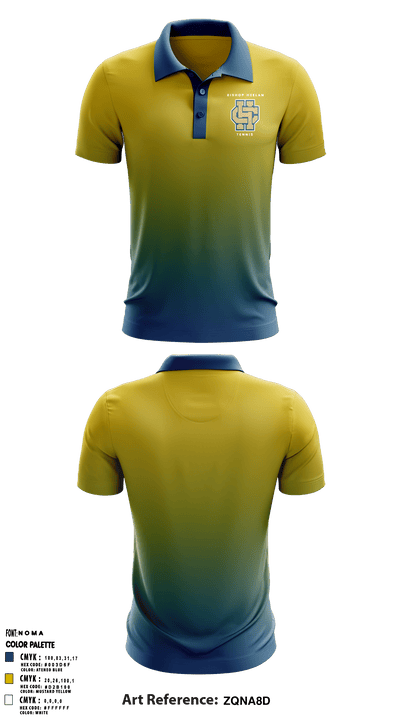 Bishop Heelan Catholic High School Tennis 72857820 Short Sleeve Performance Polo - 1