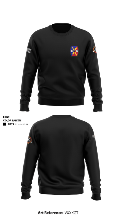 732nd 5-113 FA B Battery MST 32586905 Crew Neck Sweatshirt - 1