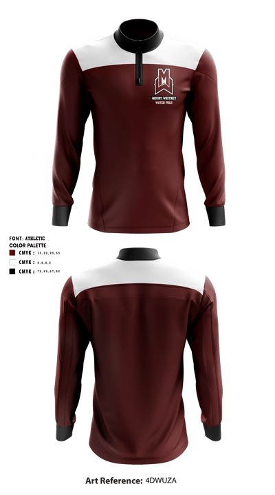 Mount Whitney High School Water Polo 14311413 Quarter Zip Jacket - 1