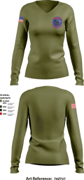 1-150TH AHB MED 80933966 Women's Long Sleeve V-neck Shirt - 2