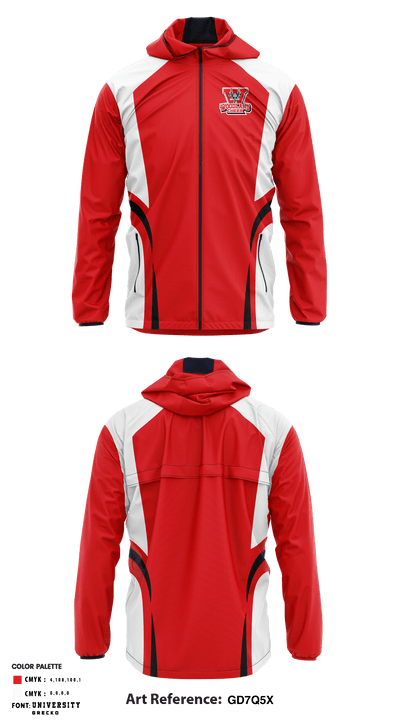 Woodland High School Cheer 1987652 Windbreaker - 1