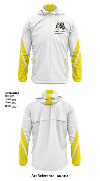 Windbreaker, Schoolcraft College Baseball, Baseball, Teamtime, Team time, sublimation, custom sports apparel, team uniforms, spirit wear, spiritwear, sports uniforms, custom shirts, team store, custom team store, fundraiser sports, apparel fundraiser