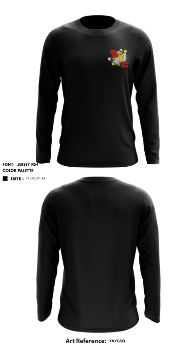 Zed Key Finger Guns 88796848 Long Sleeve Performance Shirt - 1
