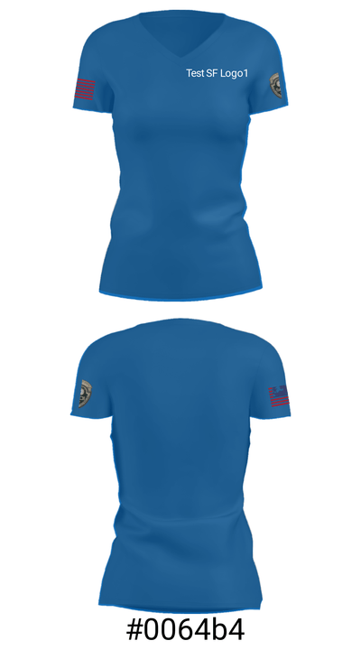 Test SF Logo 16004450 Women's Short Sleeve V-neck Shirt - 2