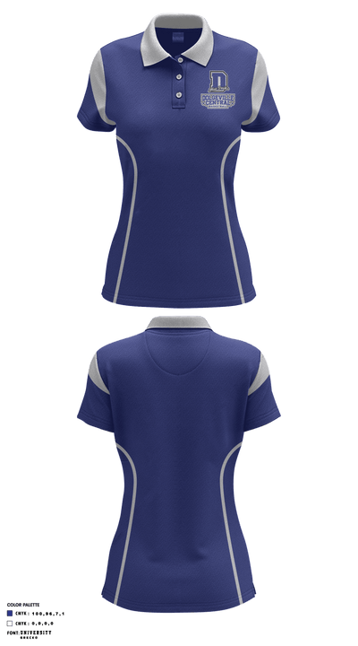 Dolgeville Central High School Basketball 27046931 Women's Short Sleeve Performance Polo  - 2