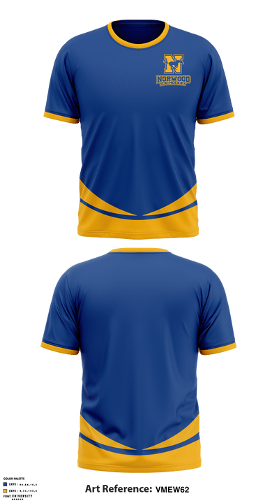 Norwood High School Ice Hockey 98152010 Short Sleeve Performance Shirt - 1