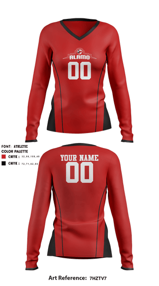 Women's Long Sleeve Vneck Shirt, Alamo Volleyball Association, Women's Volleyball, Teamtime, Team time, sublimation, custom sports apparel, team uniforms, spirit wear, spiritwear, sports uniforms, custom shirts, team store, custom team store, fundraiser sports, apparel fundraiser