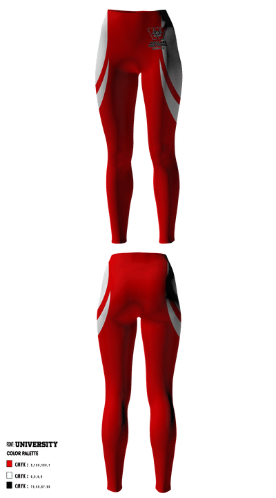 Woodland High School Swimming 97298494 Womens Leggings - 1