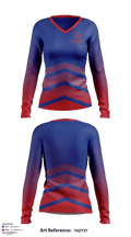 Williamsville South High School Volleyball 5642081 Women's Long Sleeve V-neck Shirt - 1
