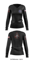 VP-10 Red Lancers 78238419 Women's Long Sleeve V-neck Shirt - 1
