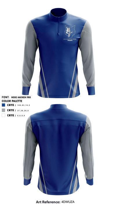 Kyle Lehman High School Swimming 62684356 Quarter Zip Jacket - 3