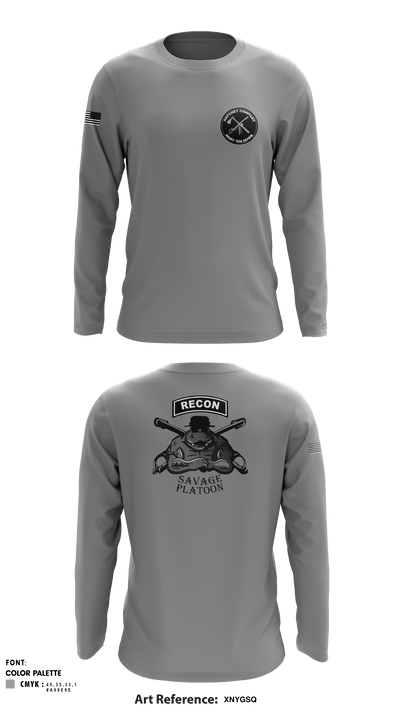 Savage Platoon, 2-7 CAV 41974847 Long Sleeve Performance Shirt - 4