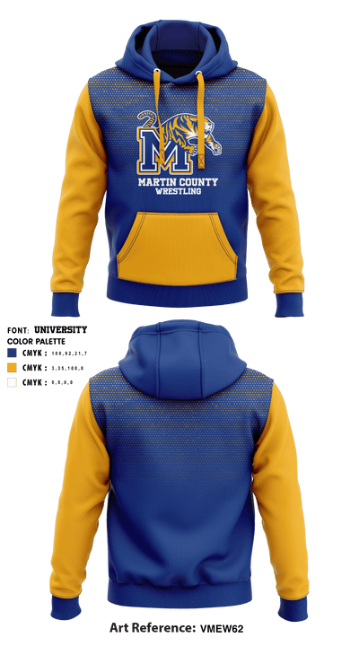 Martin County High School Wrestling 40535118 Hoodie - 2