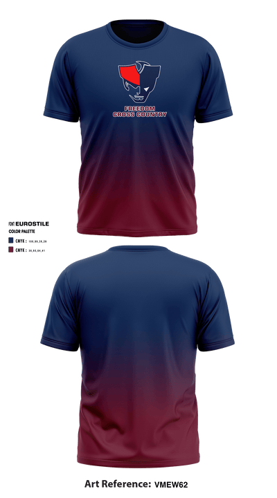 Freedom High School Cross Country 79620244 Short Sleeve Performance Shirt - 2