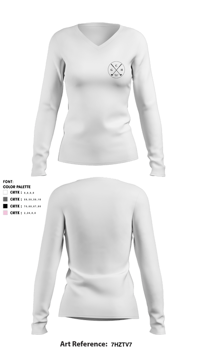 Gulf Coast Heat 98084136 Women's Long Sleeve V-neck Shirt - 3