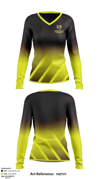 Women's Long Sleeve Vneck Shirt, Alameda High School Soccer, Men's Soccer, Teamtime, Team time, sublimation, custom sports apparel, team uniforms, spirit wear, spiritwear, sports uniforms, custom shirts, team store, custom team store, fundraiser sports, apparel fundraiser