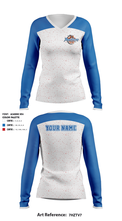Parkview High School Basketball 23501664 Women's Long Sleeve V-neck Shirt - 1