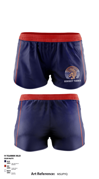 Women's Shorts, Hershey High School Tennis, Tennis, Teamtime, Team time, sublimation, custom sports apparel, team uniforms, spirit wear, spiritwear, sports uniforms, custom shirts, team store, custom team store, fundraiser sports, apparel fundraiser