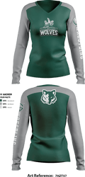 Green Canyon High School Wrestling 54384005 Women's Long Sleeve V-neck Shirt - 1