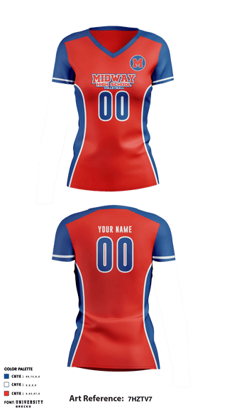 Women's Short Sleeve Vneck Shirt, Midway High School Volleyball, Women's Volleyball, Teamtime, Team time, sublimation, custom sports apparel, team uniforms, spirit wear, spiritwear, sports uniforms, custom shirts, team store, custom team store, fundraiser sports, apparel fundraiser