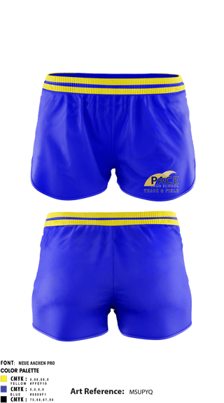Women's Shorts, Pace Track & Field, Track & Field, Teamtime, Team time, sublimation, custom sports apparel, team uniforms, spirit wear, spiritwear, sports uniforms, custom shirts, team store, custom team store, fundraiser sports, apparel fundraiser