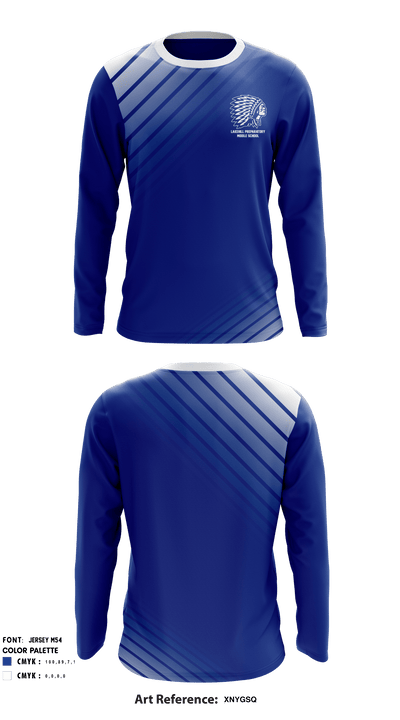 Lakehill Preparatory Middle School Cross Country 25453411 Long Sleeve Performance Shirt - 1