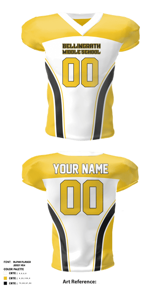 Football Jersey, Bellingrath Middle School Football, Football, Teamtime, Team time, sublimation, custom sports apparel, team uniforms, spirit wear, spiritwear, sports uniforms, custom shirts, team store, custom team store, fundraiser sports, apparel fundraiser