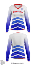 Coastal Volleyball Club 38210458 Women's Long Sleeve V-neck Shirt - 2 (1)
