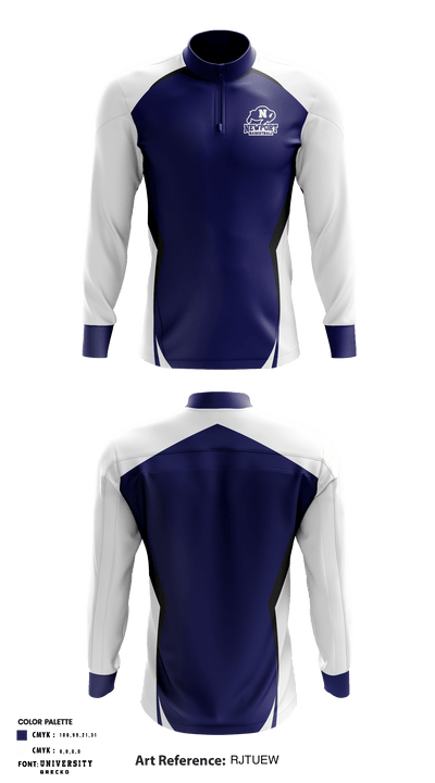 Newport High School Basketball 82176743 Quarter Zip Jacket - 1