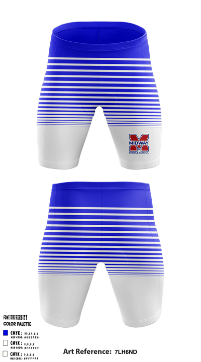 Midway Middle School Volleyball 52277995 Men's Compression Shorts - 1