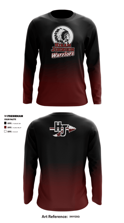 Hiram Johnson High School 41887456 Long Sleeve Performance Shirt - 1