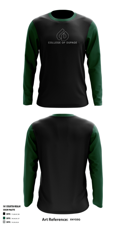 College of DuPage Alumni 35400336 Long Sleeve Performance Shirt - 3