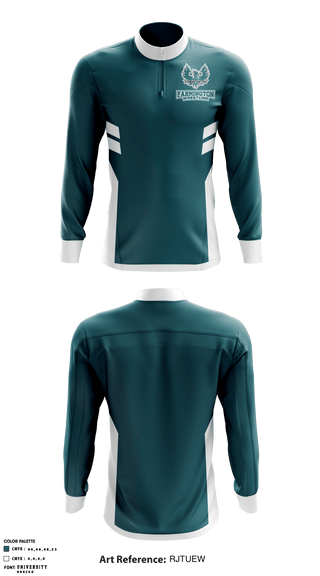 Quarter Zip Jacket, Farmington High School Wrestling, Wrestling, Teamtime, Team time, sublimation, custom sports apparel, team uniforms, spirit wear, spiritwear, sports uniforms, custom shirts, team store, custom team store, fundraiser sports, apparel fundraiser