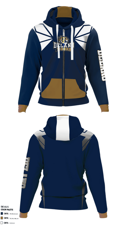 Delano High School Basketball 89404151 Zip Hoodie - 1