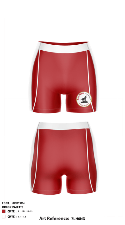 Days Creek Middle School Volleyball 3108474 Women's Compression Shorts - 1