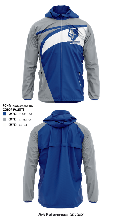 Kyle Lehman High School Water Polo 62684356 Windbreaker - 2