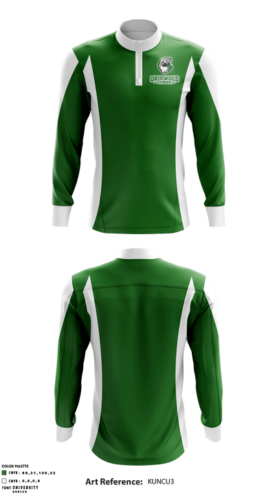 Griswold High School Cheer 22119391 Quarter Zip Jacket - 1