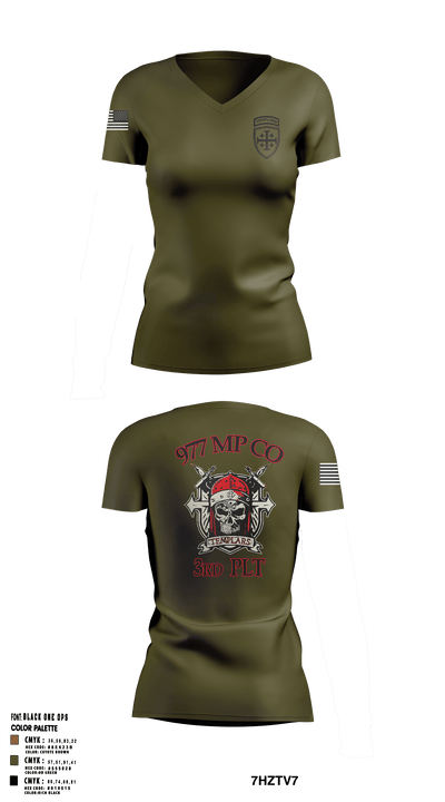 3/977 MP CO 21732710 Women's Short Sleeve V-neck Shirt - 1