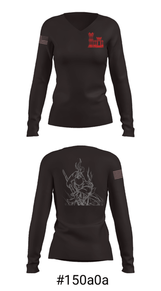 Women's Long Sleeve Vneck Shirt, , Army, Teamtime, Team time, sublimation, custom sports apparel, team uniforms, spirit wear, spiritwear, sports uniforms, custom shirts, team store, custom team store, fundraiser sports, apparel fundraiser