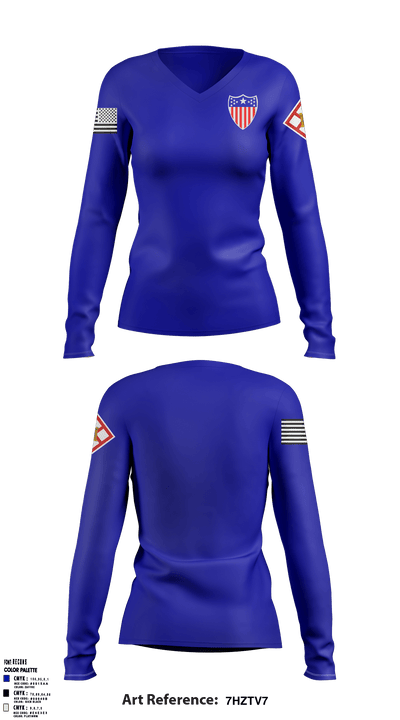 926 ENGINEER BRIGADE 28037536 Women's Long Sleeve V-neck Shirt - 1