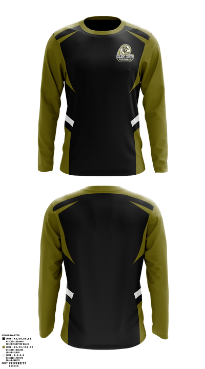 Colbert County Youth Football 87235258 Long Sleeve Performance Shirt - 1