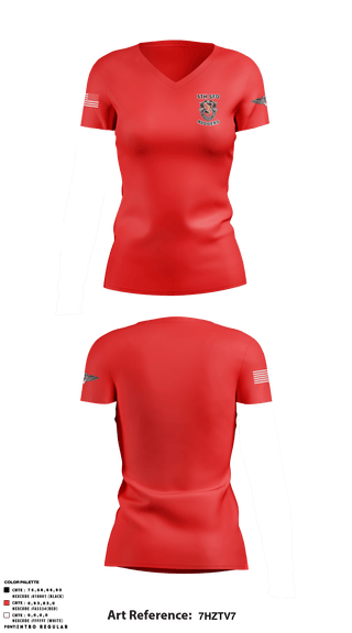 Women's Short Sleeve Vneck Shirt, 5th SFG Riggers 10164635, , Teamtime, Team time, sublimation, custom sports apparel, team uniforms, spirit wear, spiritwear, sports uniforms, custom shirts, team store, custom team store, fundraiser sports, apparel fundraiser