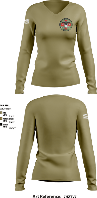 402nd Forward Surgical Team 1621441 Women's Long Sleeve V-neck Shirt - 4